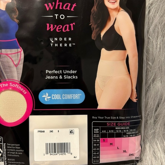 Maidenform Flexees Shapewear Womens Size‎ Small Beige Thong Shaping Waist… - Picture 5 of 5